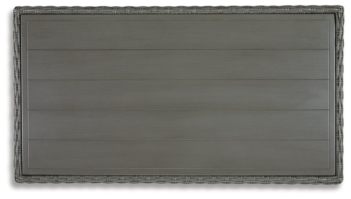 Elite Park Outdoor Coffee Table in Gray, top view