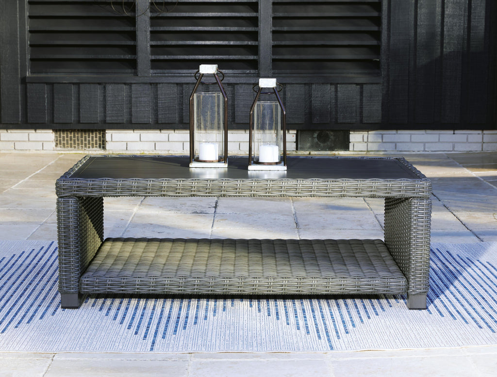 Elite Park Outdoor Coffee Table in Gray, alternate view 3