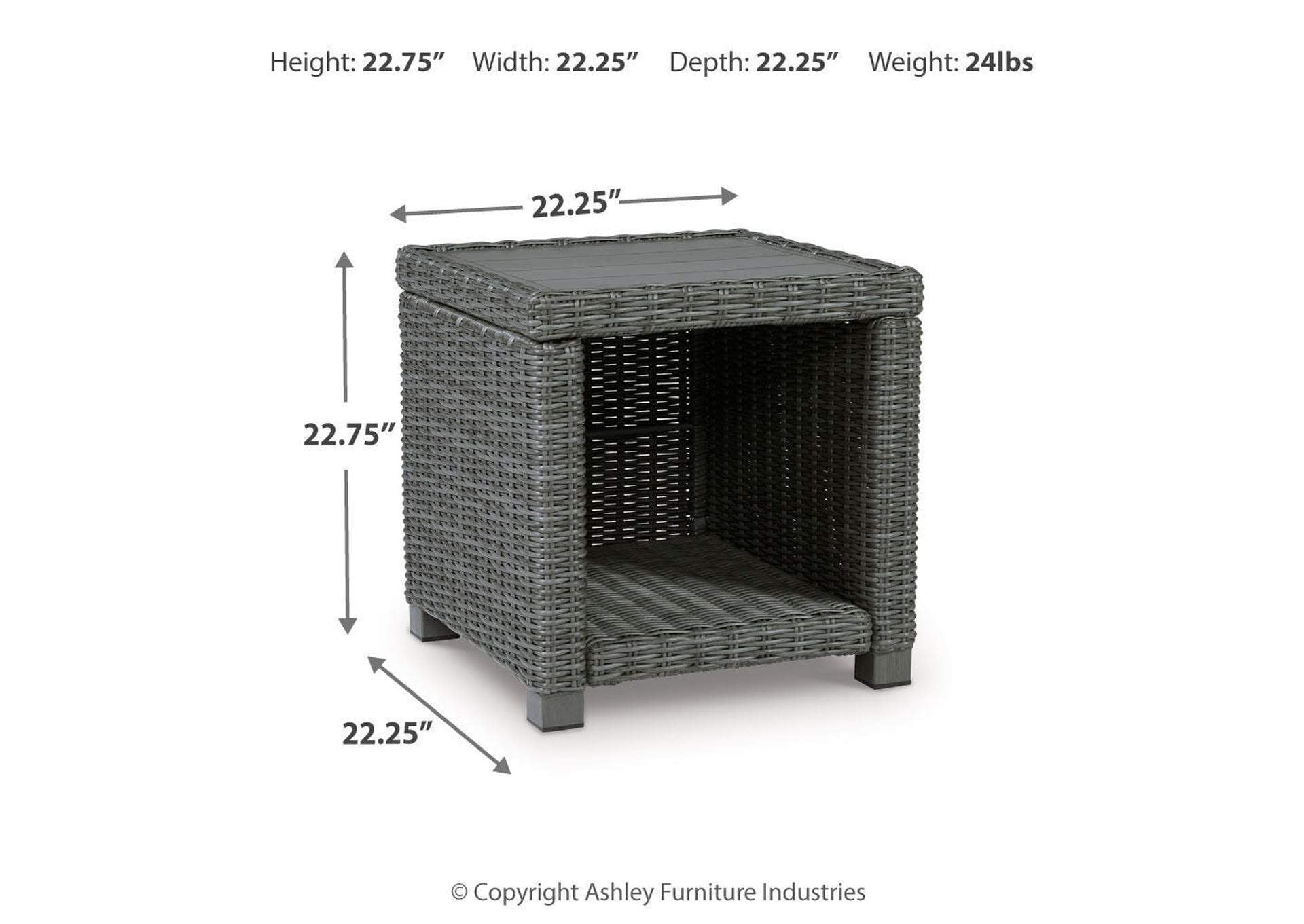 Elite Park Outdoor Coffee Table with 2 End Tables dimensions