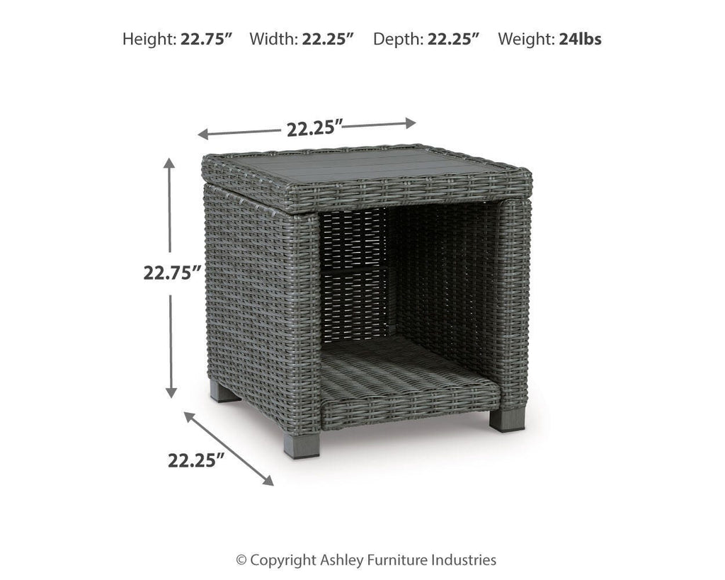 Elite Park Outdoor End Table in Gray, alternate view 8