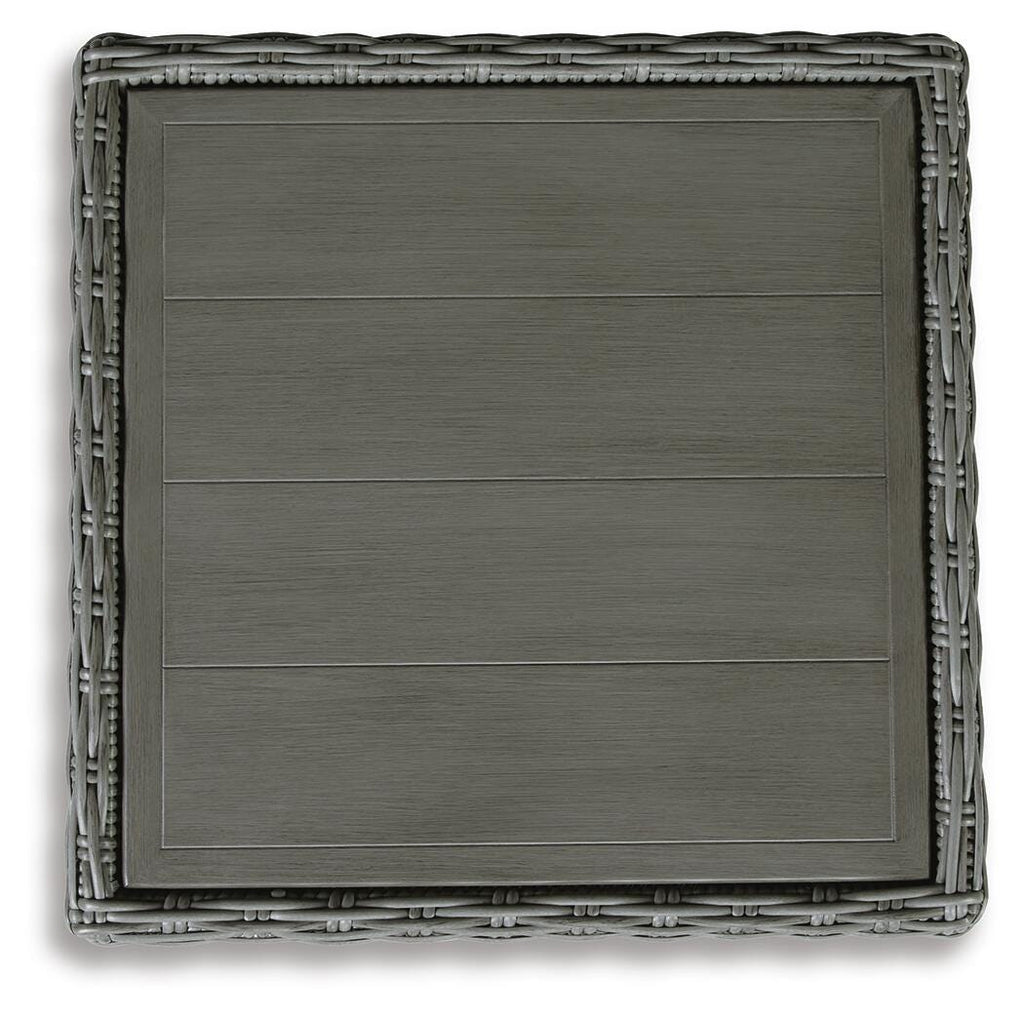 Elite Park Outdoor End Table in Gray, top view