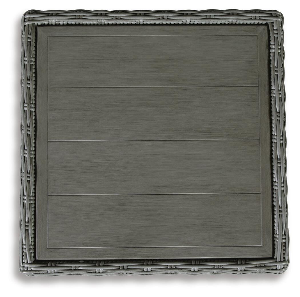 Elite Park Outdoor End Table in Gray, top view