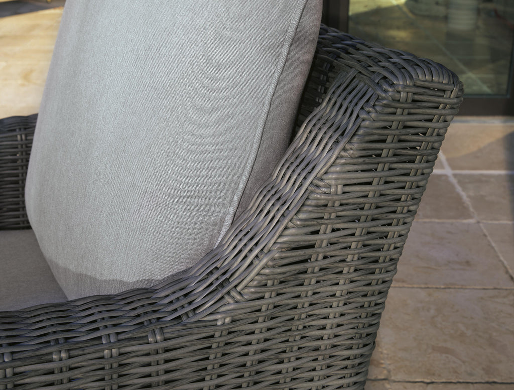 Elite Park Outdoor Swivel Lounge with Cushion in Gray, detail view