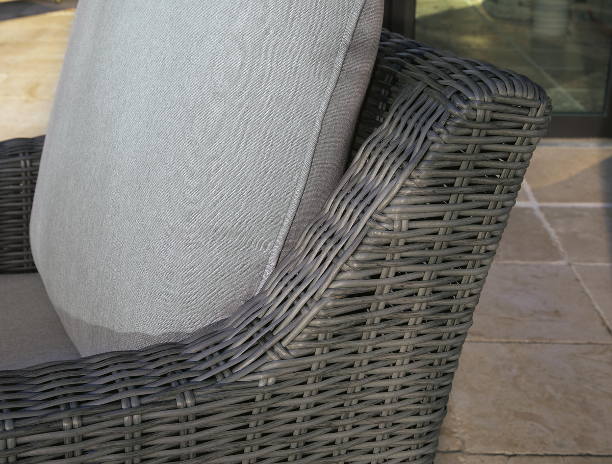 Elite Park Outdoor Swivel Lounge with Cushion in Gray, detail view