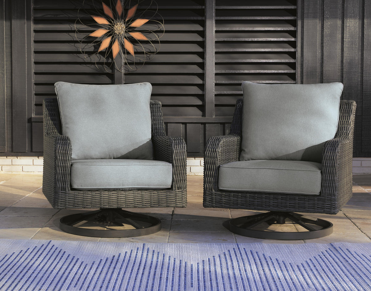 Elite Park Outdoor Swivel Lounge with Cushion in Gray, alternate view 8
