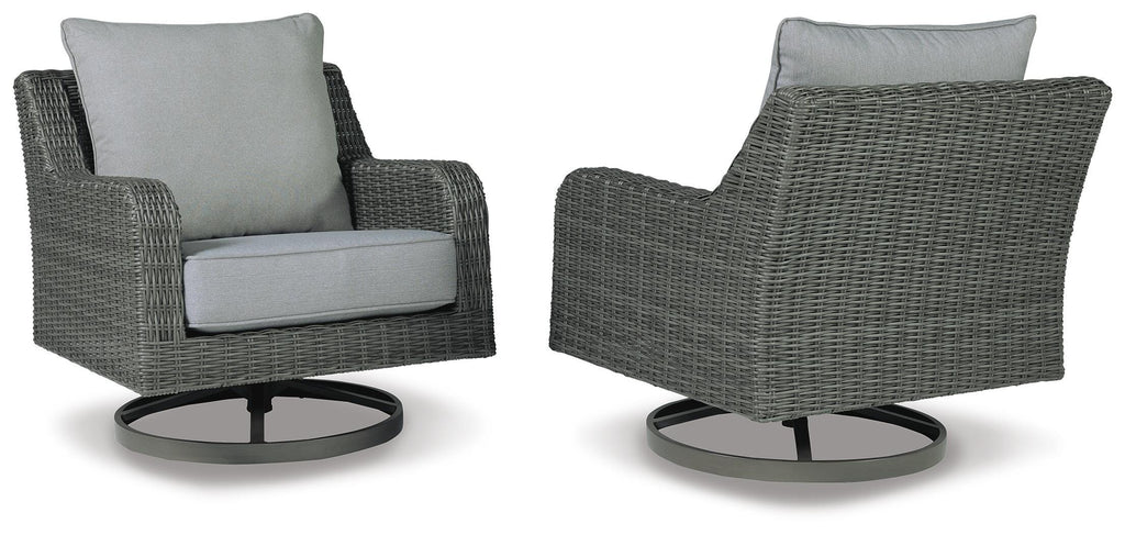 Elite Park Outdoor Swivel Lounge with Cushion in Gray, alternate view 4