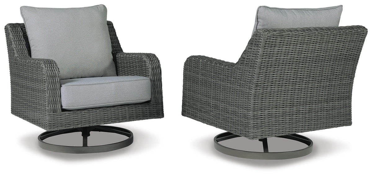 Elite Park Outdoor Swivel Lounge with Cushion in Gray, alternate view 4