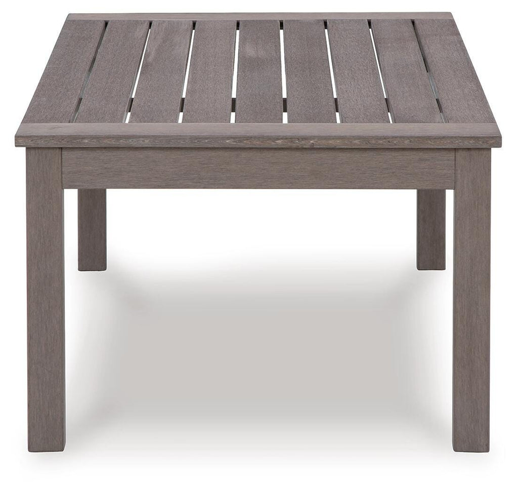 Hillside Barn Outdoor Coffee Table in Brown, side view