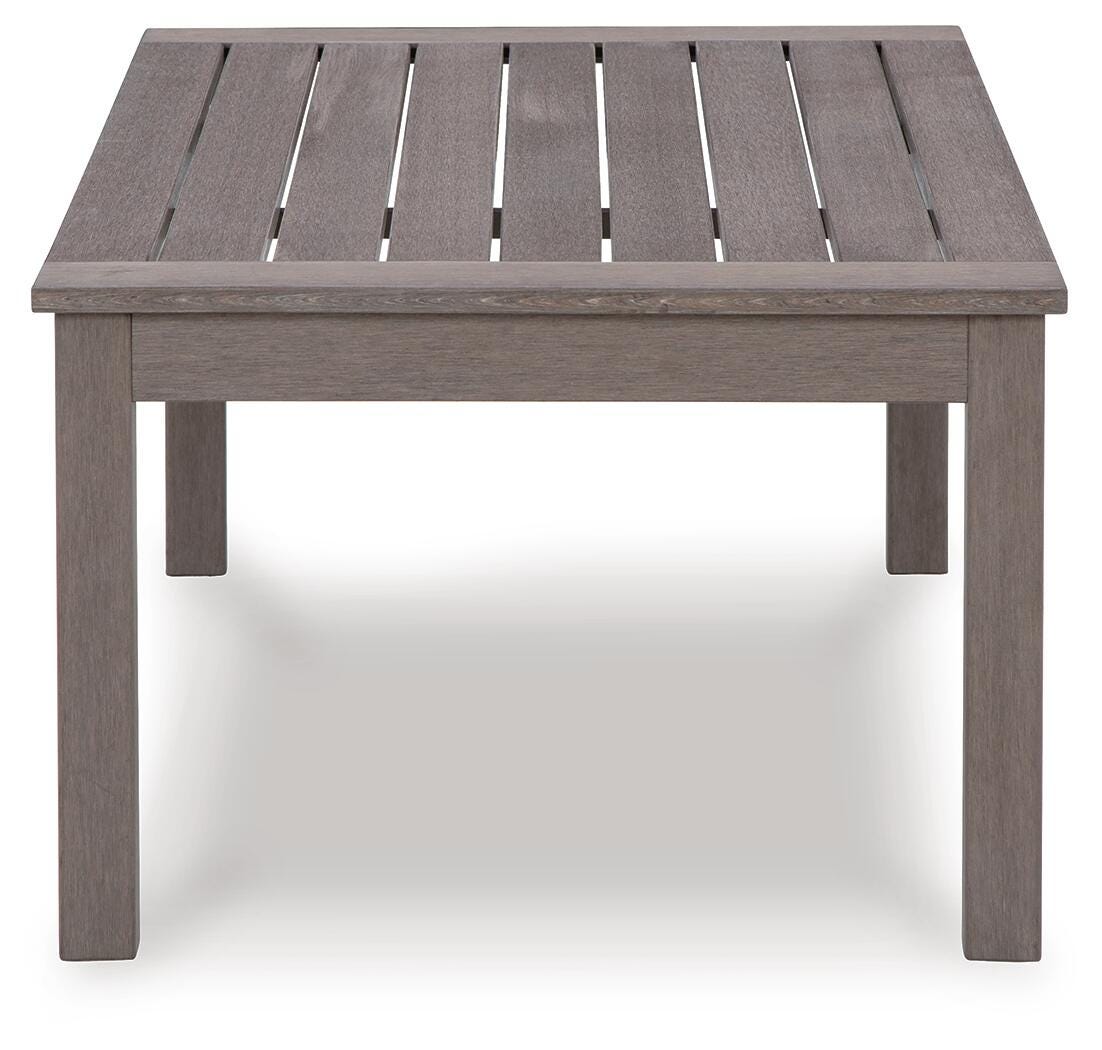 Hillside Barn Outdoor Coffee Table in Brown, side view