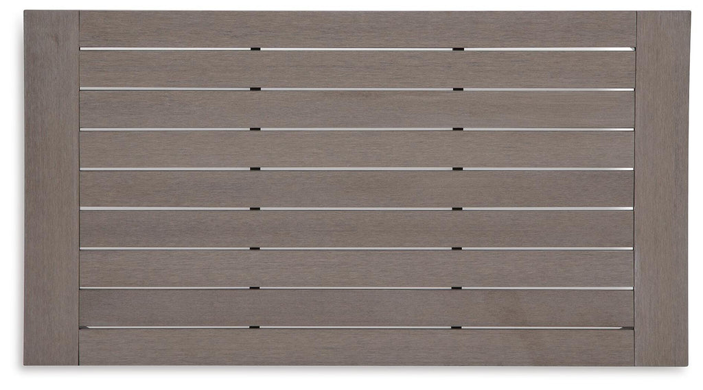 Hillside Barn Outdoor Coffee Table in Brown, top view