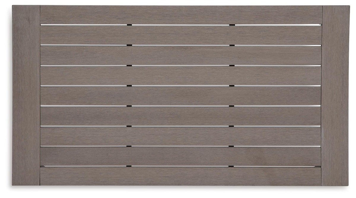 Hillside Barn Outdoor Coffee Table in Brown, top view