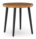 Horizon Hall Outdoor End Table in Two-tone Brown, angle view