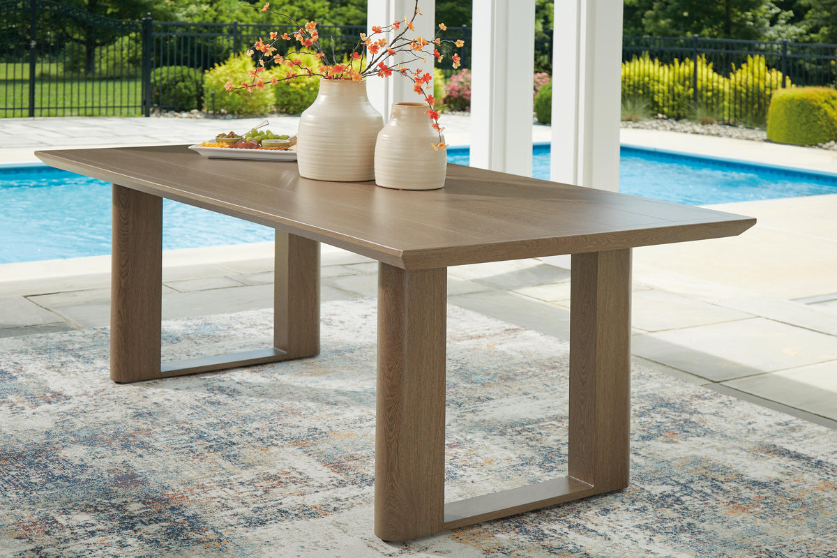 Serene Bay Outdoor Dining Table in Dark Brown, alternate view 3