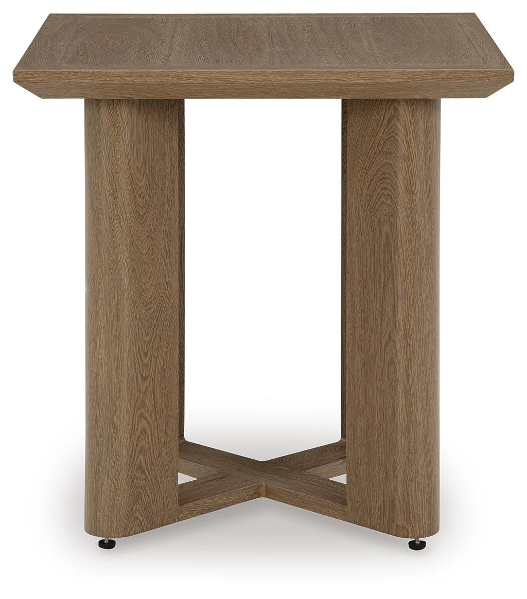 Serene Bay Outdoor End Table in Dark Brown, front view