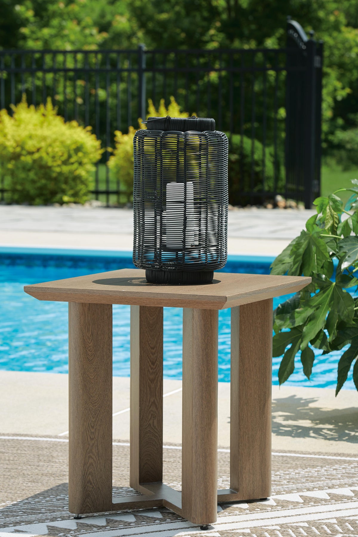 Serene Bay Outdoor End Table in Dark Brown, alternate view 3