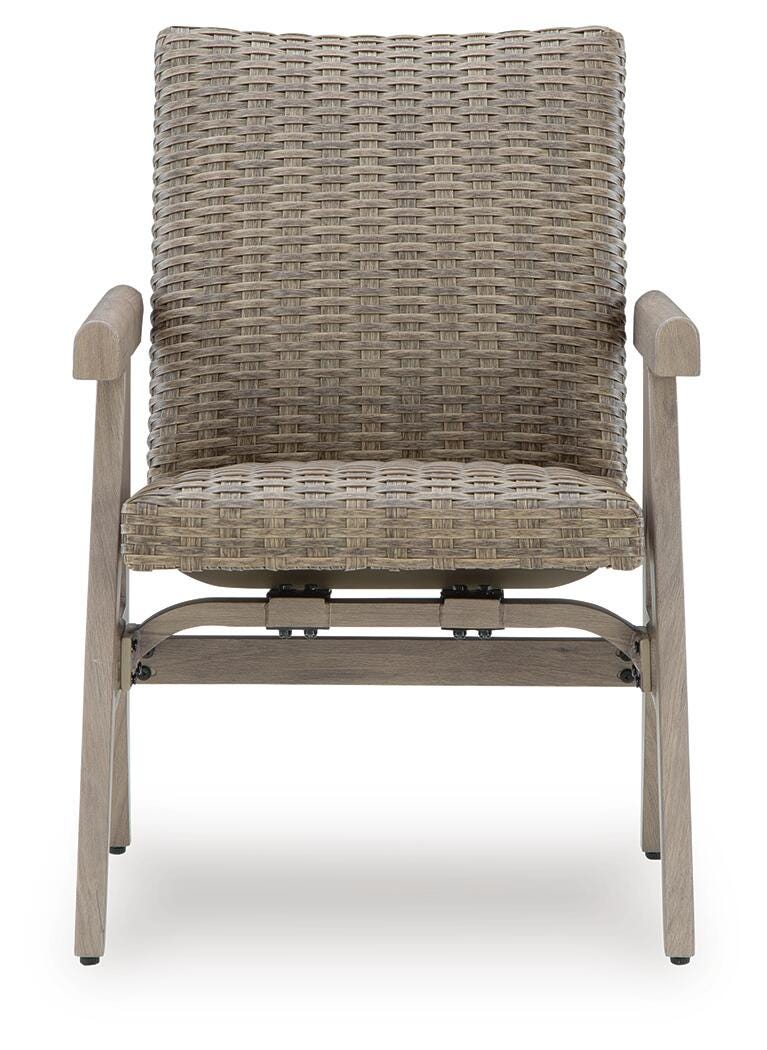 Cliff Trails Outdoor Rocking Arm Chair (Set of 2) in Beige, front view