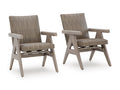 Cliff Trails Outdoor Rocking Arm Chair (Set of 2) in Beige