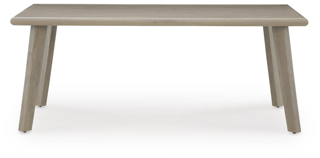 Cliff Trails Outdoor Dining Table in Beige, front view