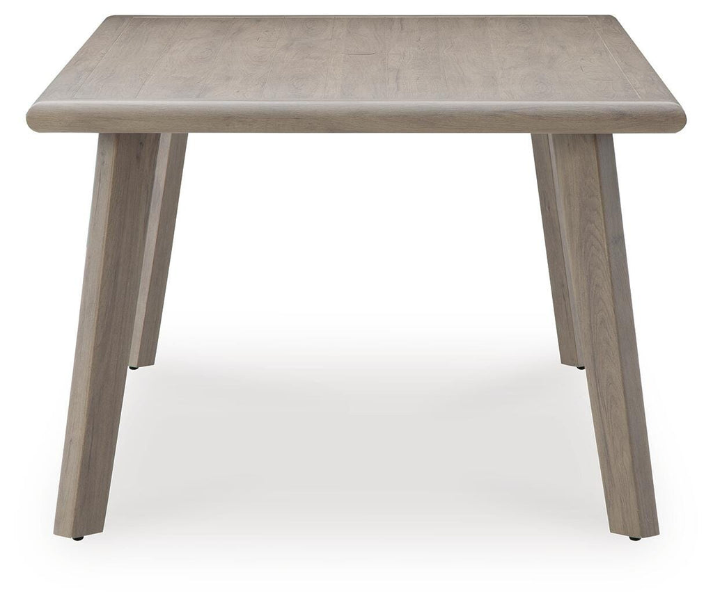 Cliff Trails Outdoor Dining Table in Beige, side view