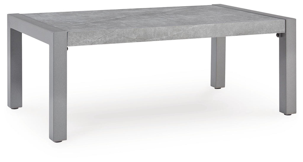 Hurley Park Outdoor Coffee Table in Gray, angle view