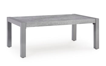 Hurley Park Outdoor Coffee Table in Gray, angle view