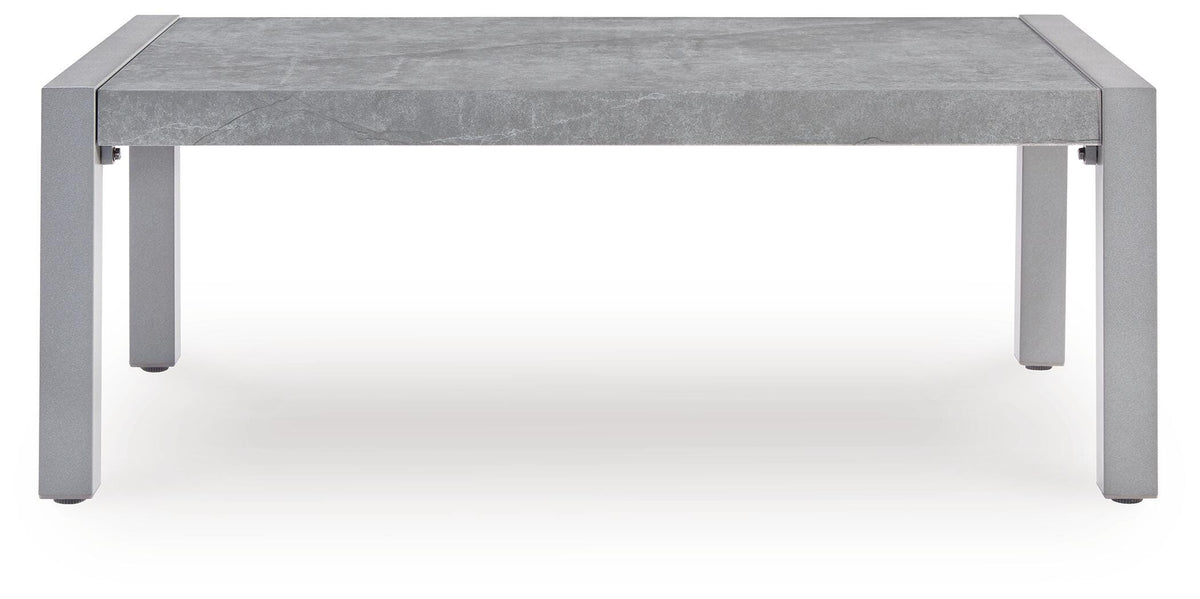 Hurley Park Outdoor Coffee Table in Gray, front view