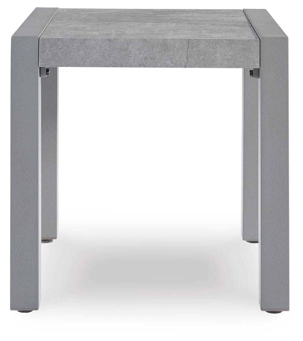 Hurley Park Outdoor End Table in Gray, front view