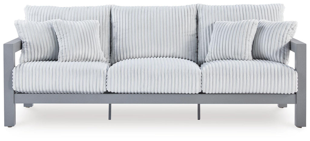 Hurley Park Outdoor Sofa with Cushion in Gray, front view