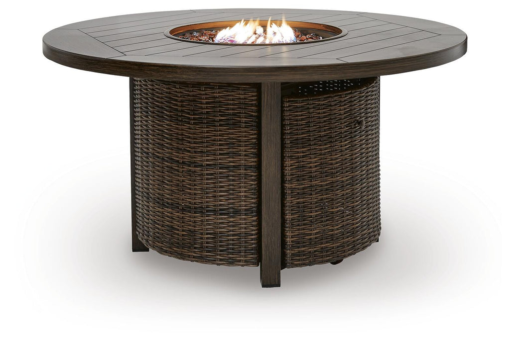 Monterey Point Outdoor Fire Pit Table in Dark Brown, alternate view 4