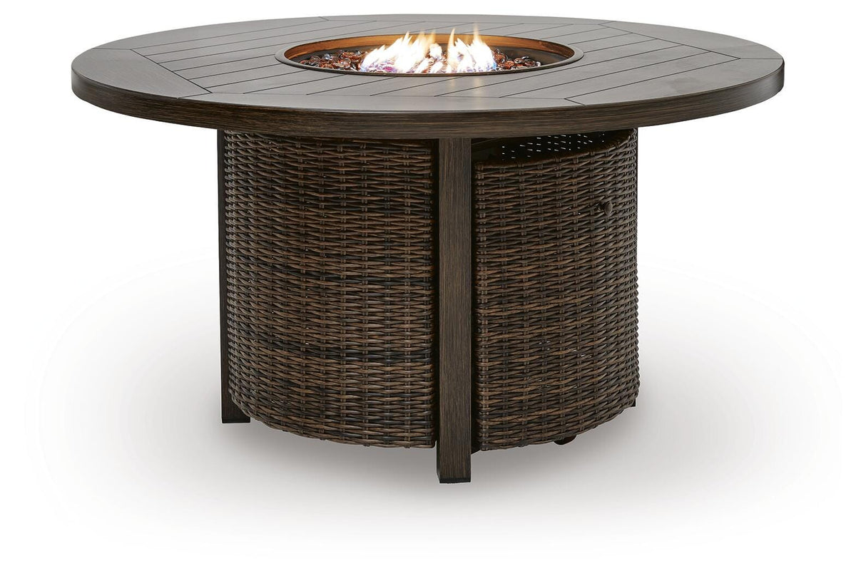 Monterey Point Outdoor Fire Pit Table in Dark Brown, alternate view 4
