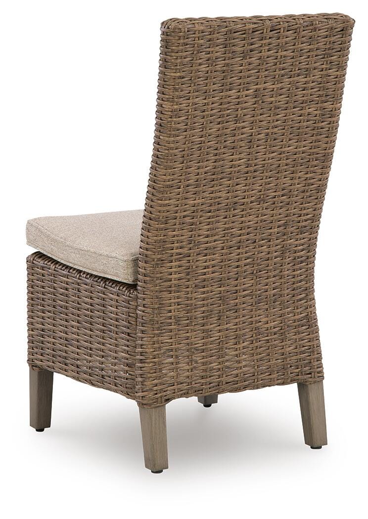 Laguna Heights Side Chair with Cushion (Set of 2) in Beige, back view