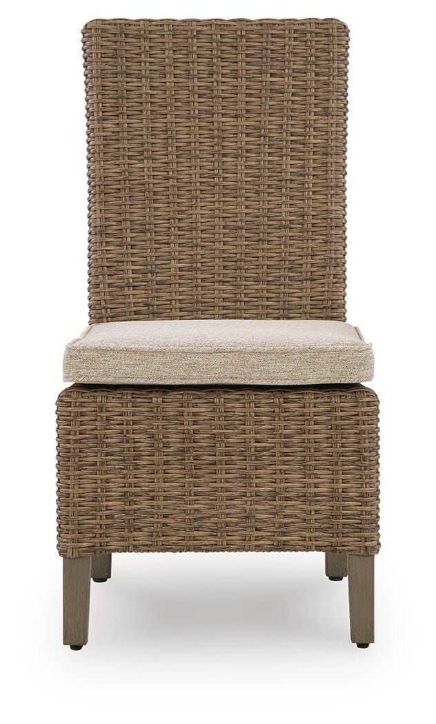 Laguna Heights Side Chair with Cushion (Set of 2) in Beige, front view