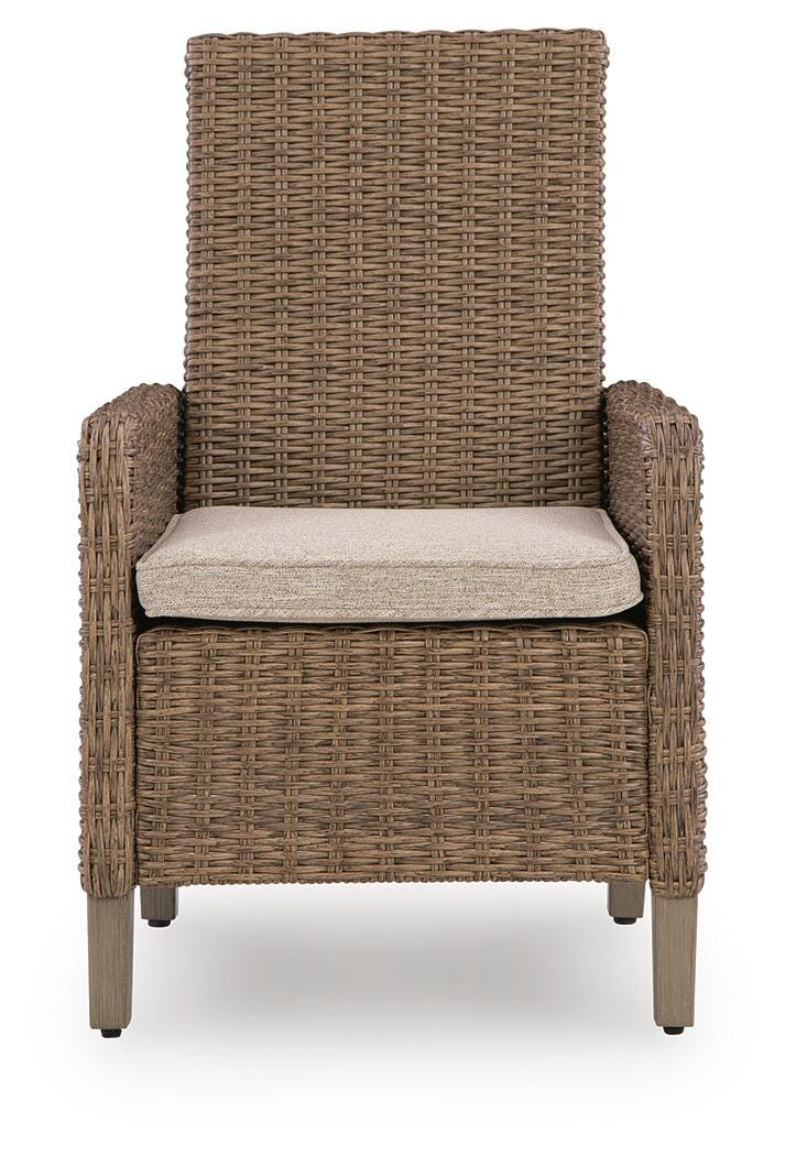 Laguna Heights Arm Chair with Cushion (Set of 2) in Beige, front view