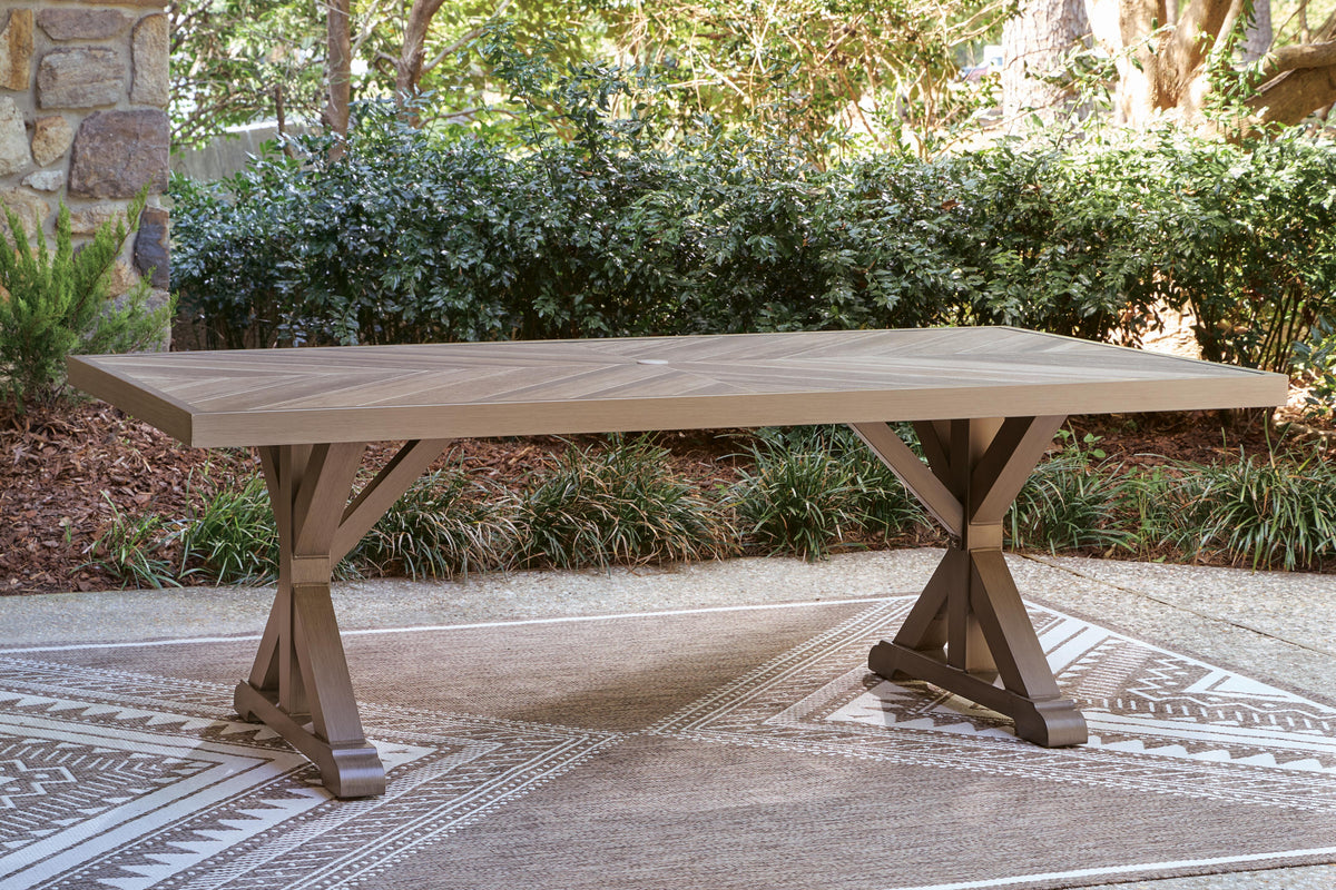 Laguna Heights Outdoor Dining Table in Beige, alternate view 6