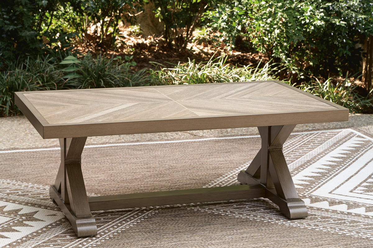 Laguna Heights Outdoor Coffee Table in Beige, alternate view 5