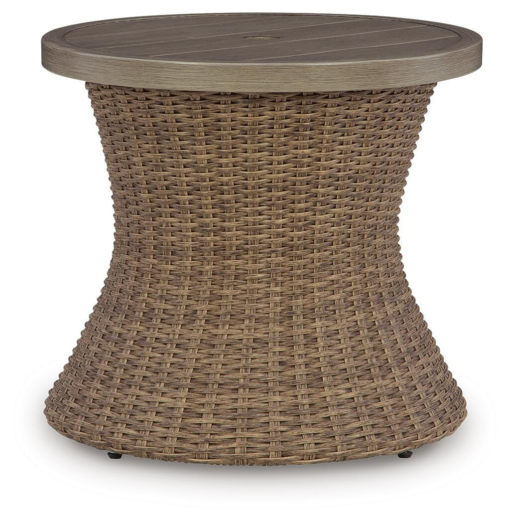 Laguna Heights Outdoor End Table in Beige, alternate view 2