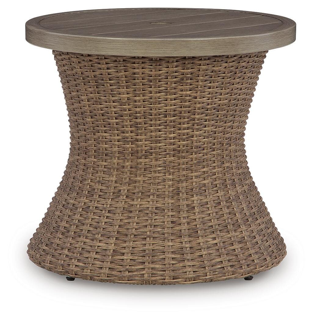 Laguna Heights Outdoor End Table in Beige, alternate view 2