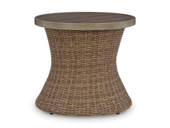 Laguna Heights Outdoor End Table in Beige