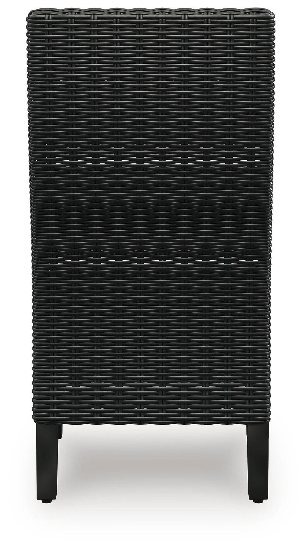 Beachcroft Outdoor Side Chair with Cushion (Set of 2) in Black/Light Gray, back view