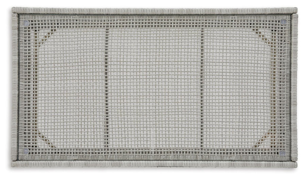 Seton Creek Outdoor Coffee Table in Gray, top view