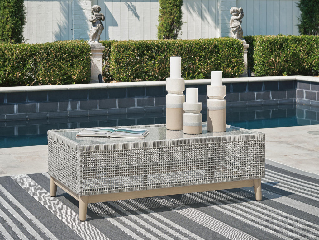 Seton Creek Outdoor Coffee Table in Gray, alternate view 3