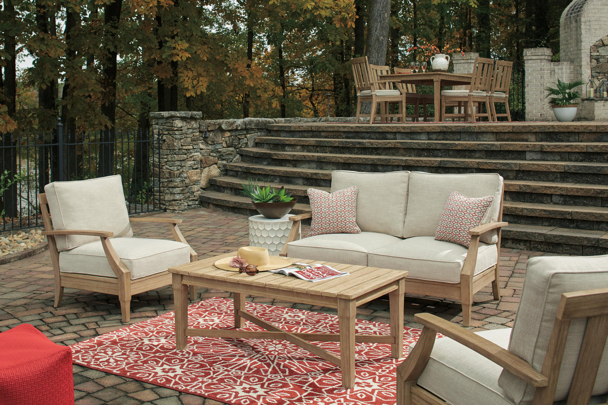 Clare View Loveseat with Cushion in Beige, alternate view 8