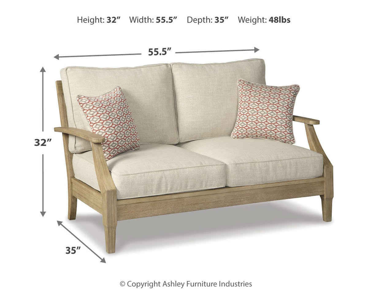 Clare View Loveseat with Cushion in Beige, alternate view 5