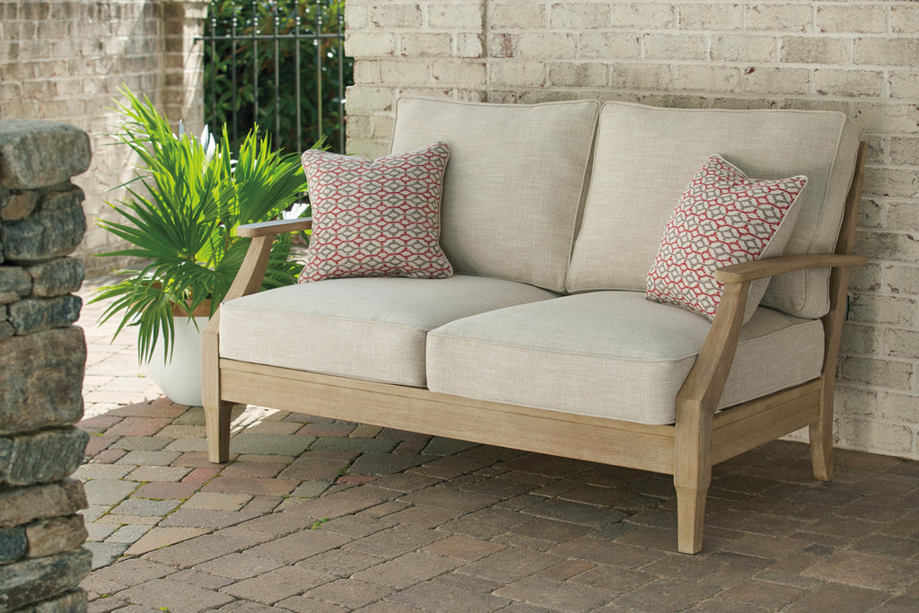 Clare View Loveseat with Cushion in Beige, alternate view 4