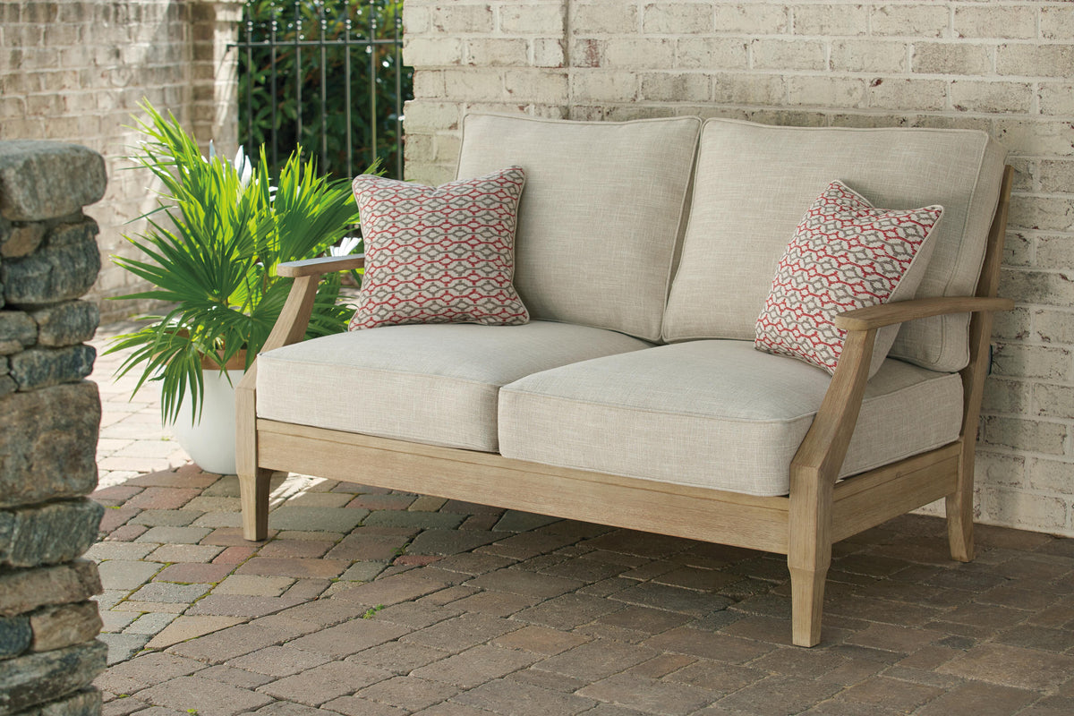 Clare View Loveseat with Cushion in Beige, alternate view 4