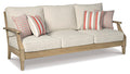 Clare View Sofa with Cushion in Beige, angle view