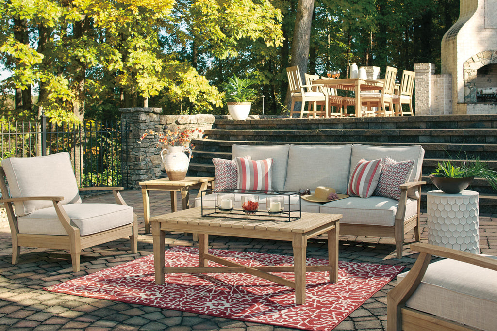 Clare View Sofa with Cushion in Beige, lifestyle view