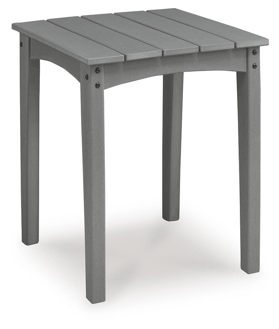 Cove Beach Outdoor End Table in Gray, angle view