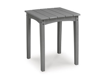 Cove Beach Outdoor End Table in Gray, angle view