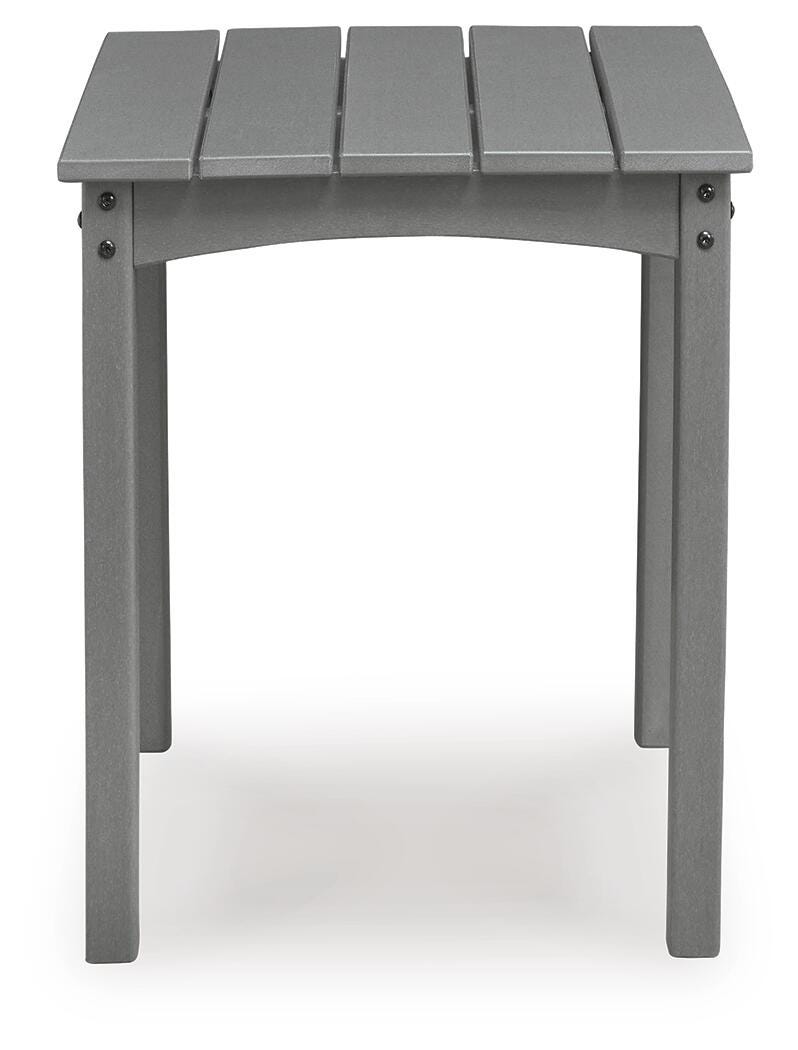 Cove Beach Outdoor End Table in Gray, front view
